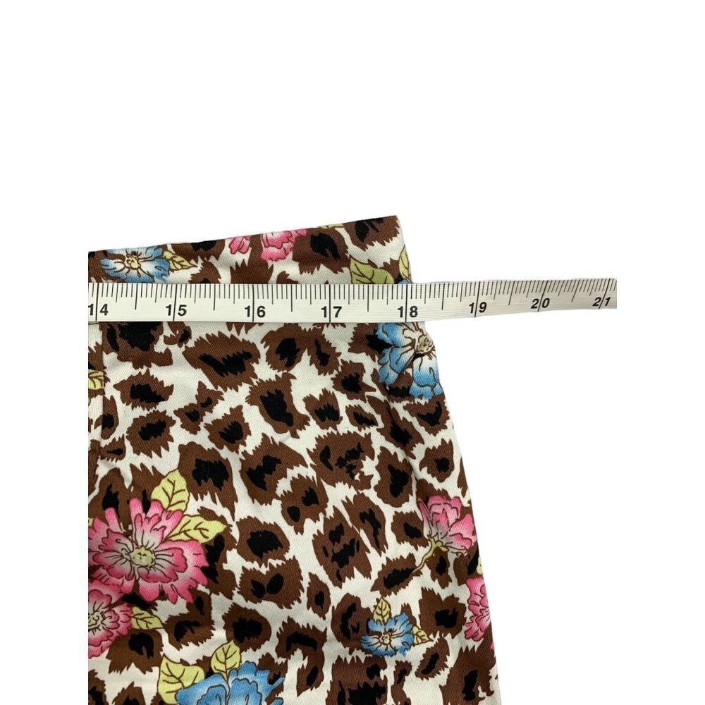 Nicole Miller Women's Short Brown Floral Skirt - Picture 4 of 6